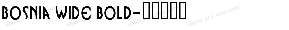 Bosnia Wide Bold字体转换